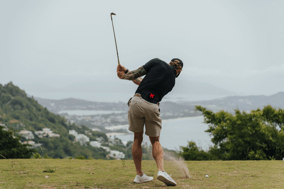 Anatomia golfisty — punkty przeciążeń łokieć bark plecy Lumaflex Polska