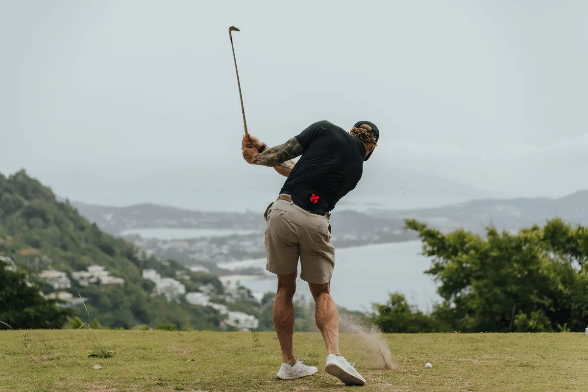 Anatomia golfisty — punkty przeciążeń łokieć bark plecy Lumaflex Polska