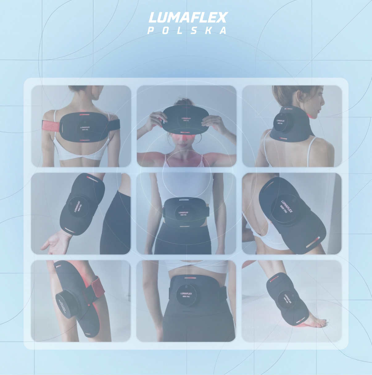 Wybrane obszary stosowania Panel Led Lumaflex Body pro Premium zestaw zimowy promocja