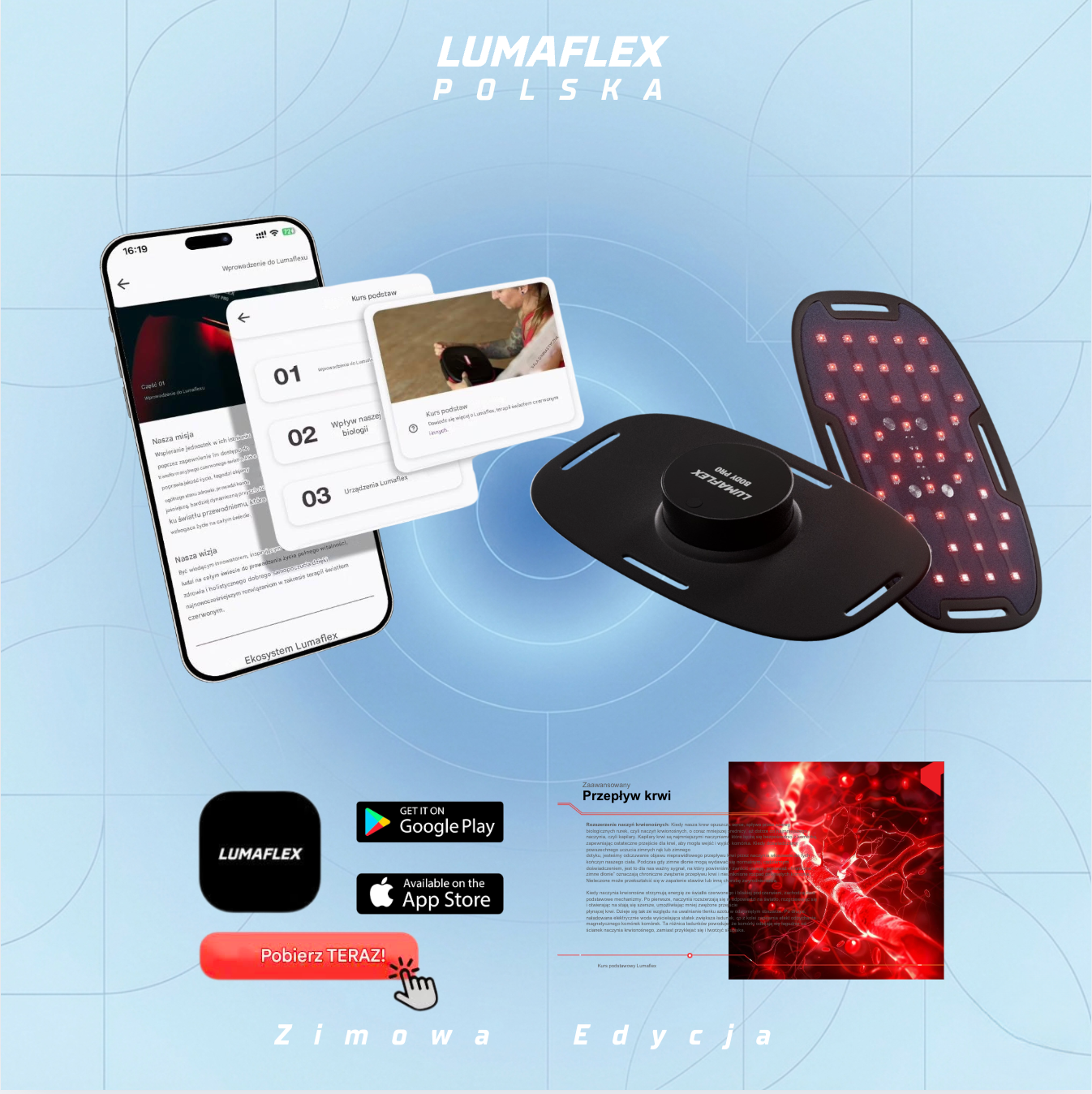 Kurs i Aplikaja do sterowania profesjonalnym urządzeniem Lumaflex.Ukierunkowana regenrecja.