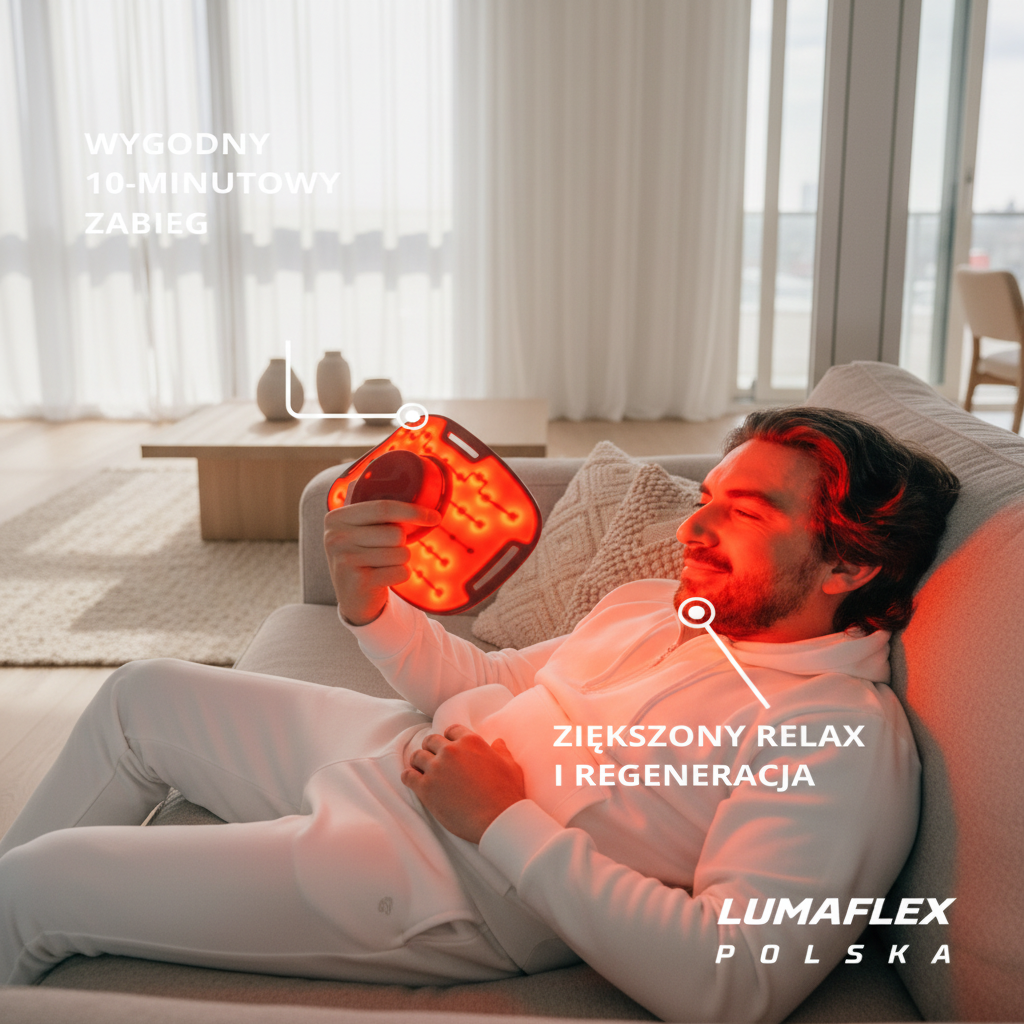 Terapia światłem czerwonym bezpieczna mobilna fotobiomodulacja Lumaflex Polska
