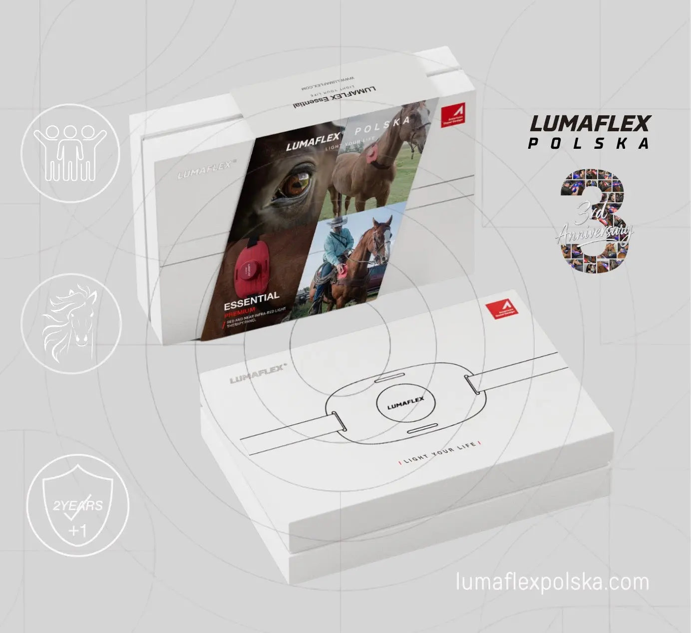 Wynajem: Zestaw 2 Paneli Lumaflex® Essential terapia światłem czerwonym Lumaflex Polska