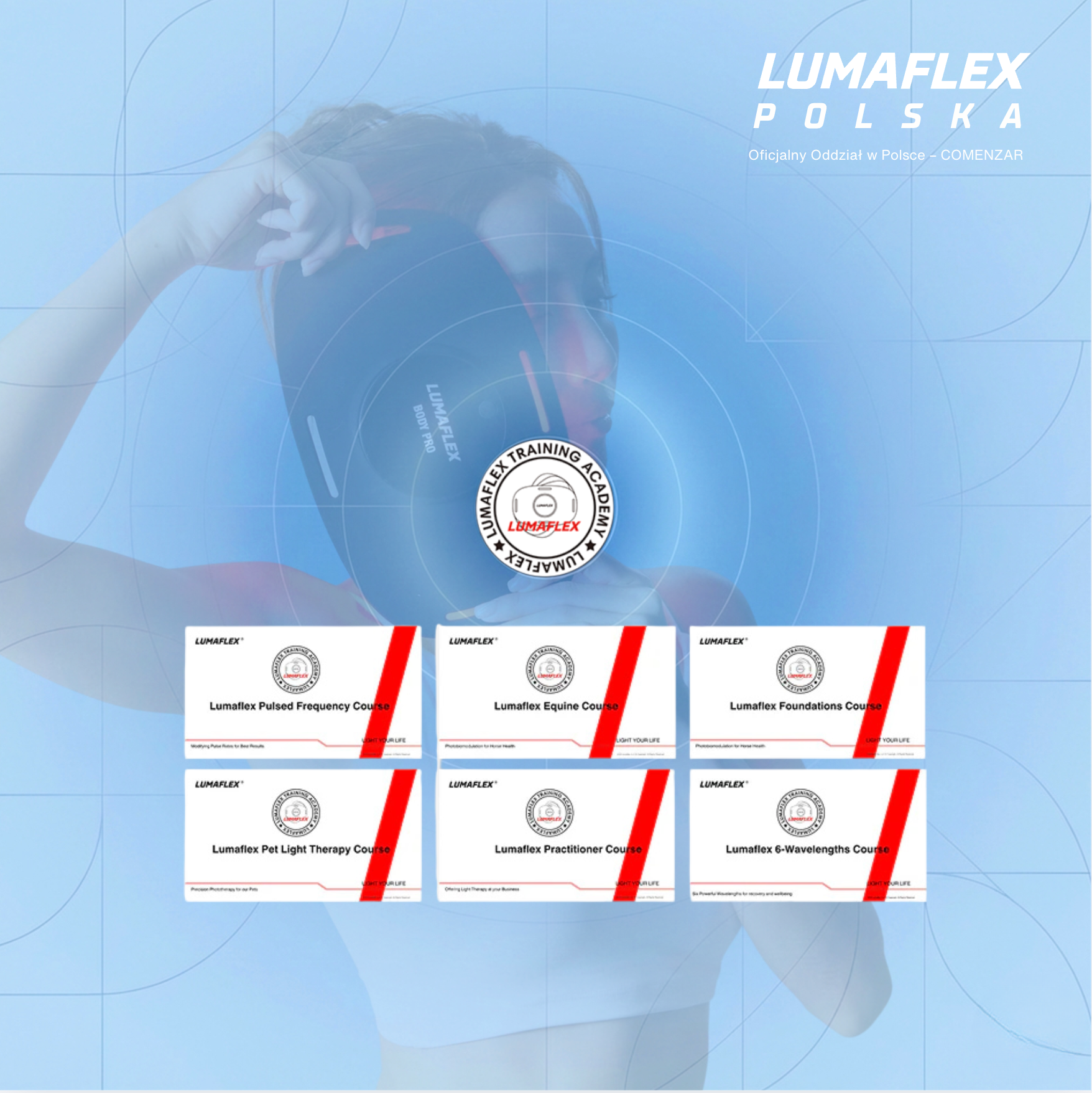 Unikalny zestaw kursów o rożnych dziedzinach fotobiomodulacji plus urzadzenia