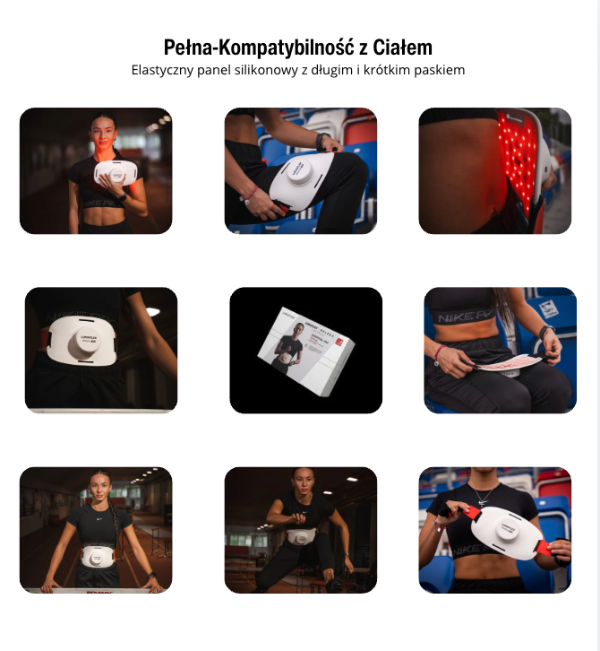 RLT panel led elestyczny mobilny Lymaflex Essenial Pro Full spektrum fall